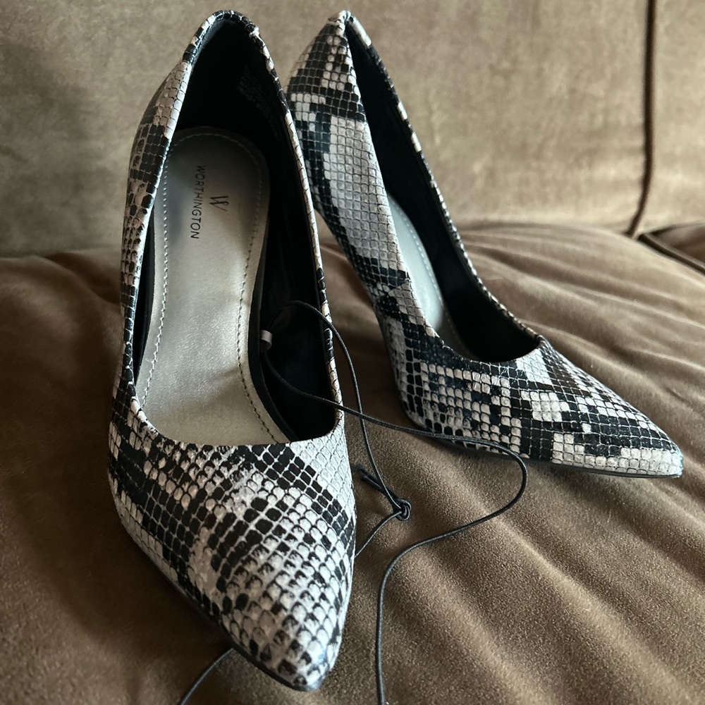 Snake Print Heels